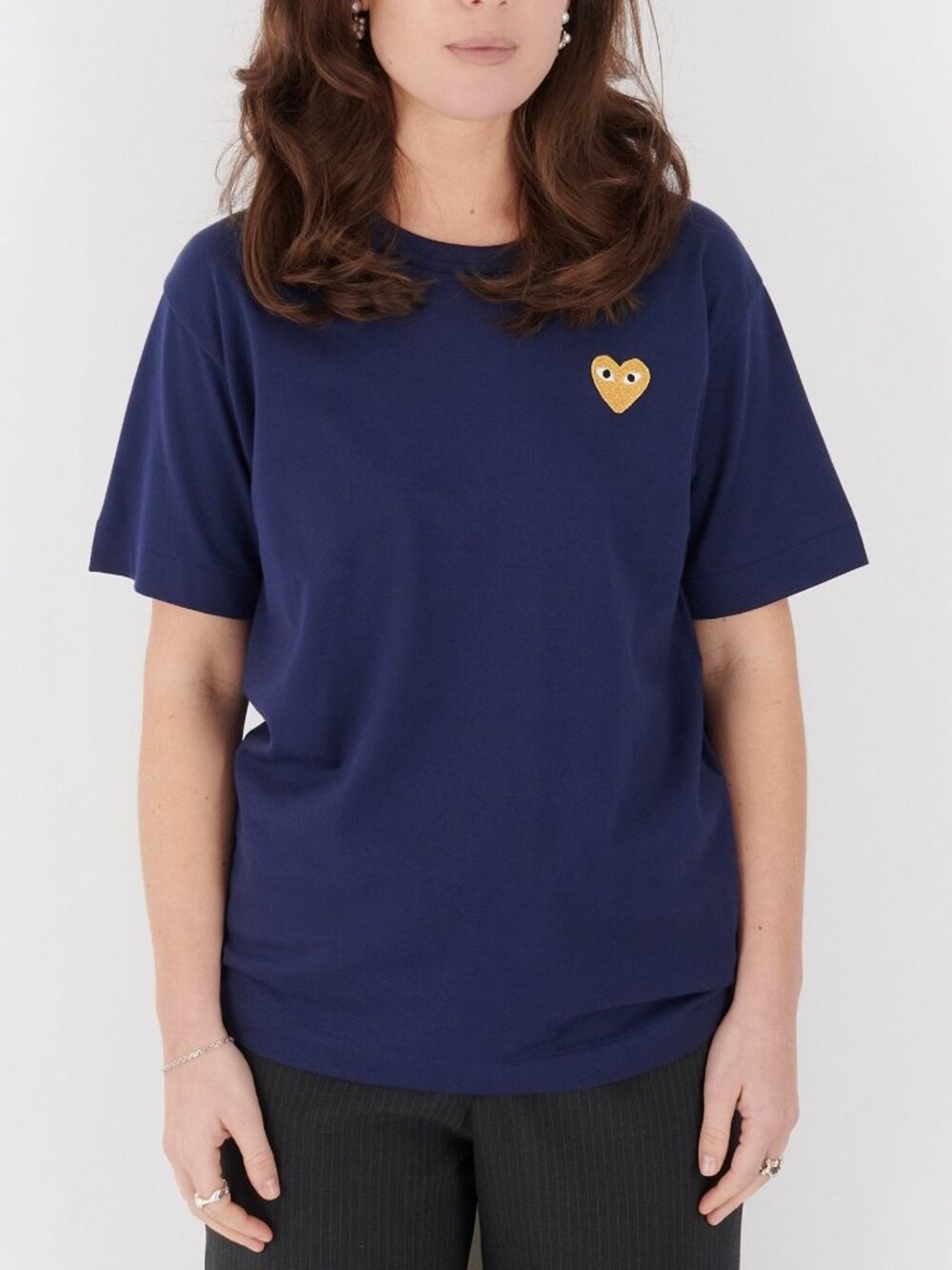 Comme des Garçons PLAY heart logo t-shirt navy blue unisex size M